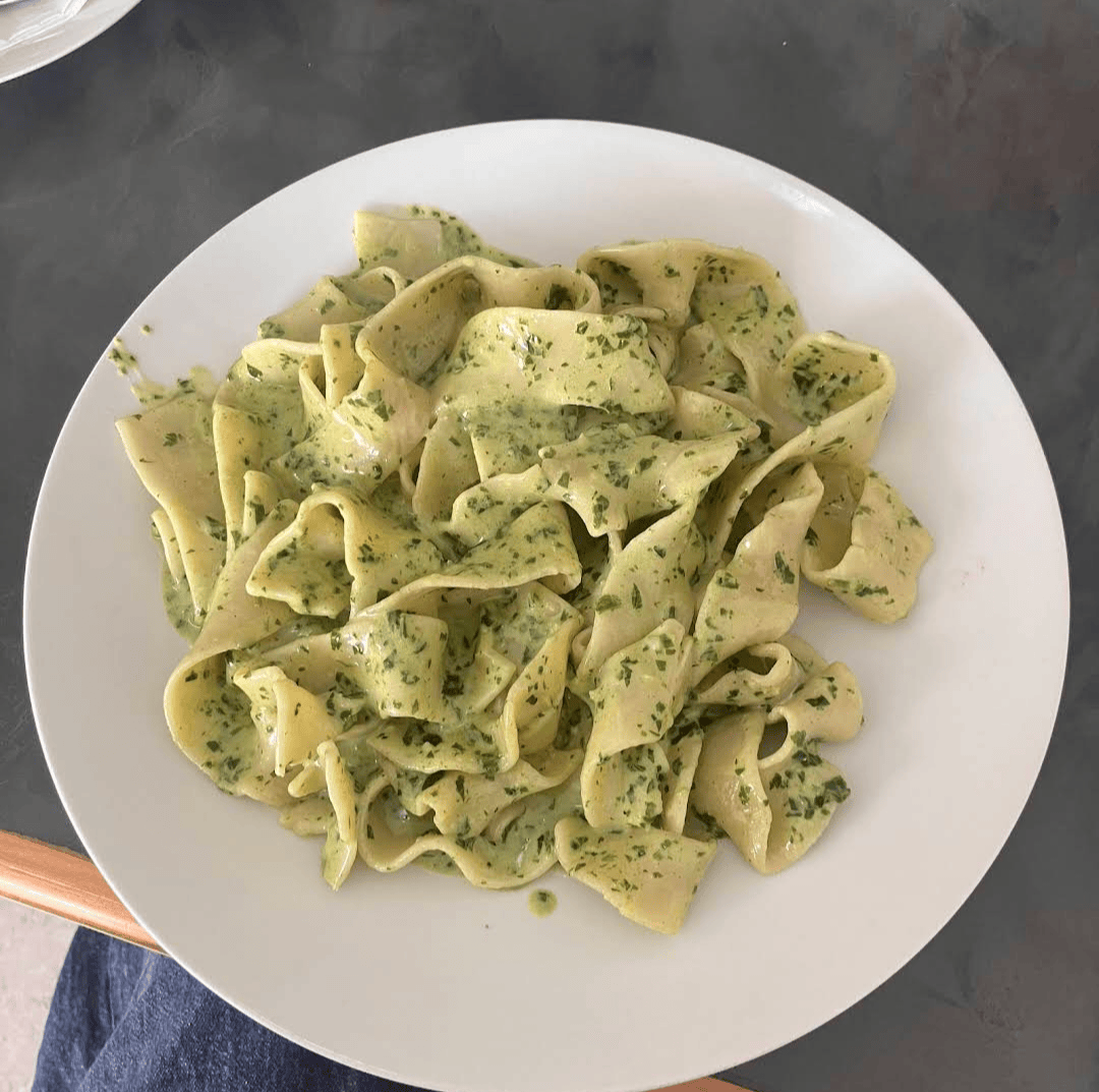 Fresh artisan pasta preparation